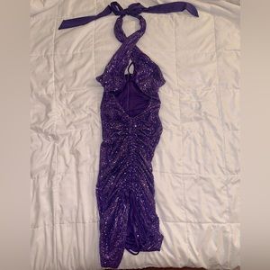 Purple sequin dress